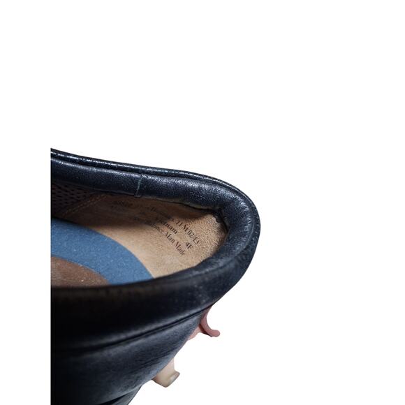 Clarks Plus Black Leather Mens size 11M Casual Career Church Slip-on Loafers - Picture 7 of 16